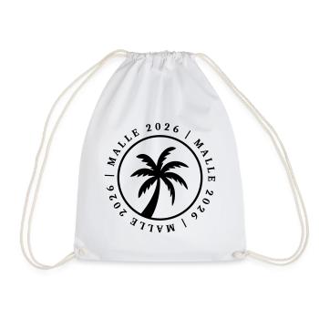 Malle 2026 Palm Tree Circle - Drawstring Bag - white - Front