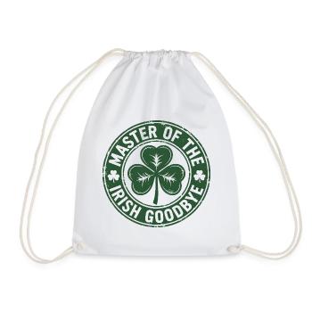 Meister der irischen Goodbye Shamrock Green Stamp - Turnbeutel - Weiß - Vorne