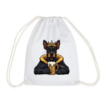 Doberman Dog Beer King - Sac de sport léger - blanc - Devant