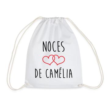 Camellia's Wedding 51 years of marriage - Drawstring Bag - white - Front