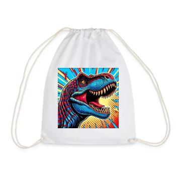 Dinosaurier - Turnbeutel - Weiß - Vorne