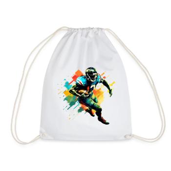American-Football-Spieler-Illustrationen im Trend - Turnbeutel - Weiß - Vorne