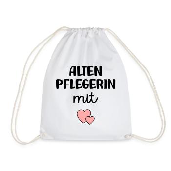 Altenpflegerin mit Herz - Turnbeutel - Weiß - Vorne