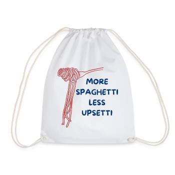 lustiges Spaghetti-Design - Turnbeutel - Weiß - Vorne