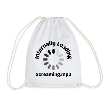 Chargement interne Screaming.mp3 Chargement drôle - Sac de sport léger - blanc - Devant
