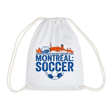 Montreal Soccer European Canadian Pitch Novelty - Drawstring Bag - white - Front