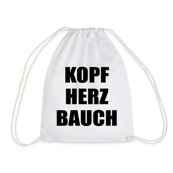 Entscheidungen Kopf Bauch Herz - Turnbeutel - Weiß - Vorne