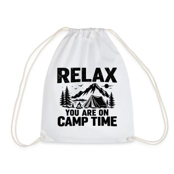 Camping Buddies Bergabenteuer Glamping-Kunst - Turnbeutel - Weiß - Vorne