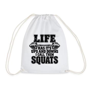 Lustige Fitness-Gewichtheber-Gym-Workout-Motivation - Turnbeutel - Weiß - Vorne