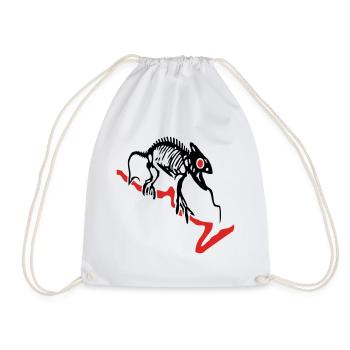 Gecko squelette - Sac de sport léger - blanc - Devant