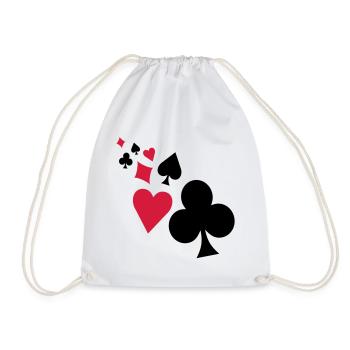 Playing Cards - Turnbeutel - Weiß - Vorne