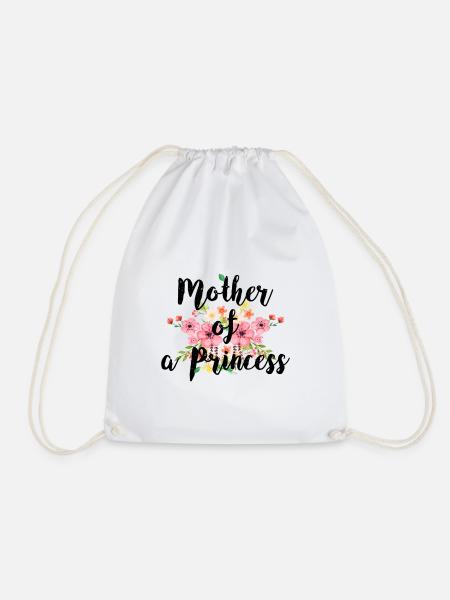 Mother of a Princess T-Shirt - Turnbeutel - Weiß