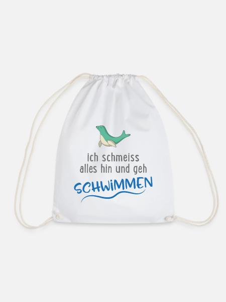 Schwimmen - Turnbeutel - Weiß