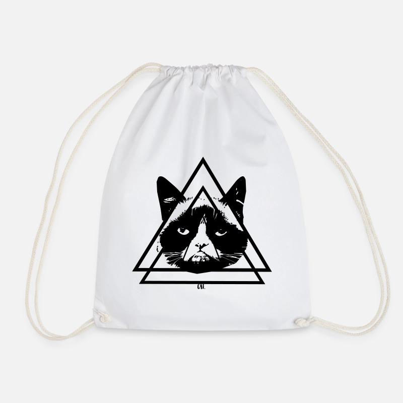 Cat. - Drawstring Bag - white