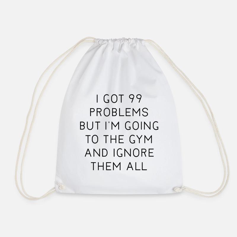 GYM SHIRT - Drawstring Bag - white