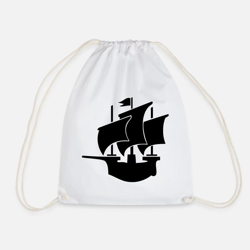 segelschiff hanse kogge - Turnbeutel - Weiß