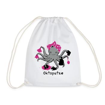 Oktoputze - Drawstring Bag - white - Front
