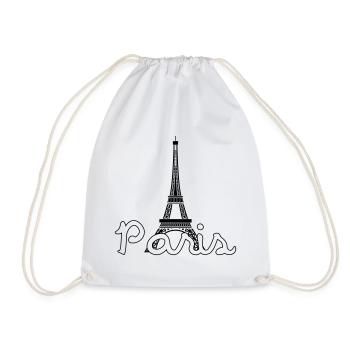 Paris - Drawstring Bag - white - Front