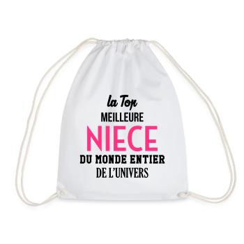 Neveu / Nièce / Famille / Oncle / Tante / Niece - Sac de sport léger - blanc - Devant