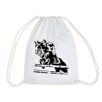 reiten springreiten - Turnbeutel - Weiß - Vorne