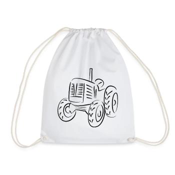 Tractor Agriculture - Drawstring Bag - white - Front