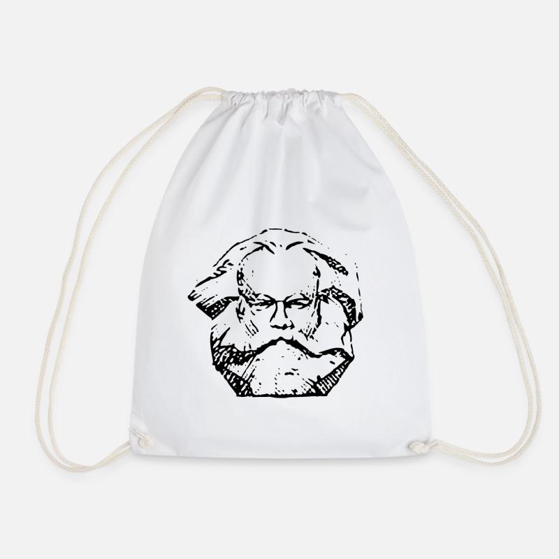 Karl Marx | Abstraktes Distressed Gesichtsdesign - Turnbeutel - Weiß