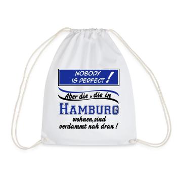 Hamburg , Tradition , Fußball Fan , Nobody (25) - Turnbeutel - Weiß - Vorne