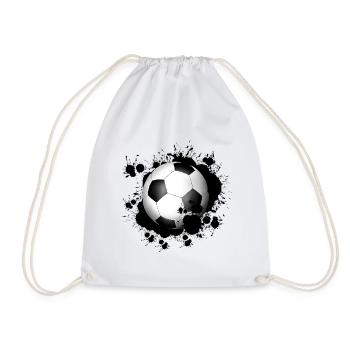 Fußball - Turnbeutel - Weiß - Vorne
