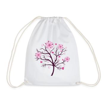 Cherry Blossom Blossoms Sakura Spring - Drawstring Bag - white - Front