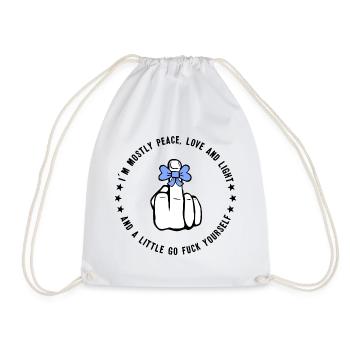 Fuck Peace Cool Dicton - Sac de sport léger - blanc - Devant