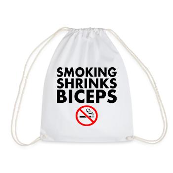Smoking shrinks the biceps - Sac de sport léger - blanc - Devant