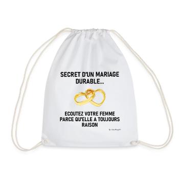 Secret d'un mariage durable - Sac de sport léger - blanc - Devant