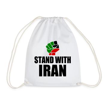 Stand with iran - Turnbeutel - Weiß - Vorne