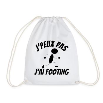 footing, running, course à pied, jogging - Sac de sport léger - blanc - Devant