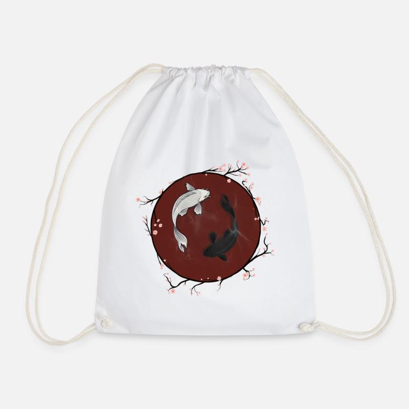 Yin Yang Koi Teich - Turnbeutel - Weiß