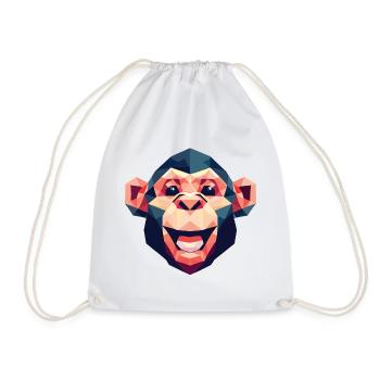Singe polygonal - Sac de sport léger - blanc - Devant