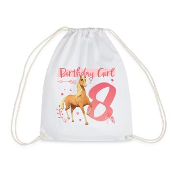 Spirit Birthday Girl 8 Anniversaire Tenue Cadeau - Sac de sport léger - blanc - Devant