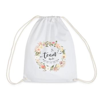 T-shirt EVJF Couronne fleur bohème Team Bride - Sac de sport léger - blanc - Devant