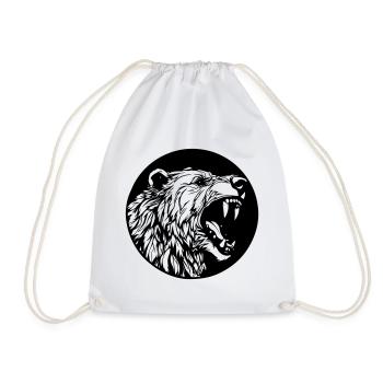 Grizzly Bear - Drawstring Bag - white - Front