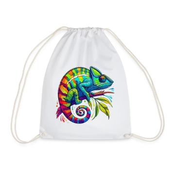 Chameleon - Drawstring Bag - white - Front