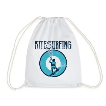 Kitesurfer - Turnbeutel - Weiß - Vorne