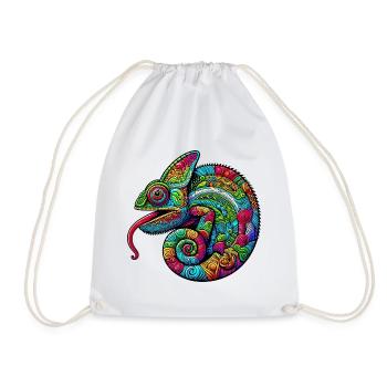 Chameleon - Drawstring Bag - white - Front