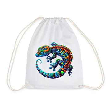 Gecko - Drawstring Bag - white - Front