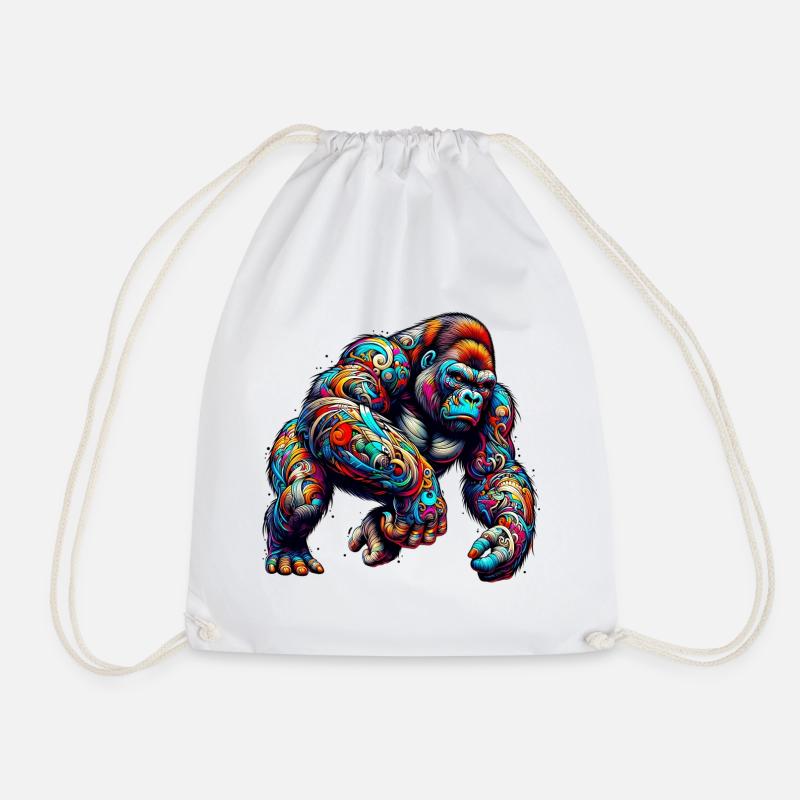 Gorilla - Turnbeutel - Weiß