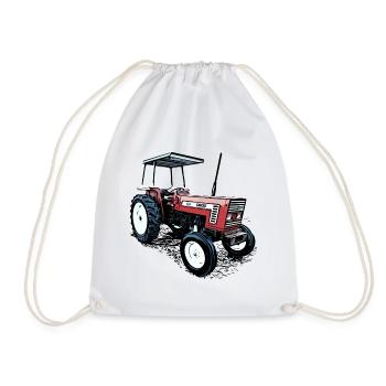 Tractor 666 - Drawstring Bag - white - Front