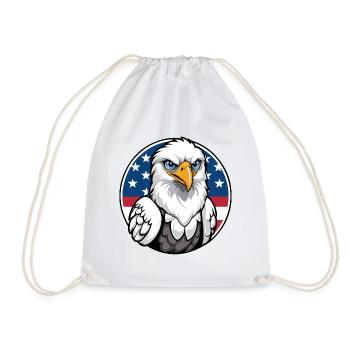 États-Unis et USA Eagle - Sac de sport léger - blanc - Devant