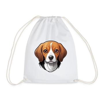 adorable beagle - Sac de sport léger - blanc - Devant