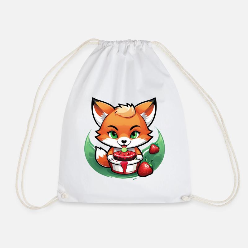 Foxy Strawberry Cake - Turnbeutel - Weiß