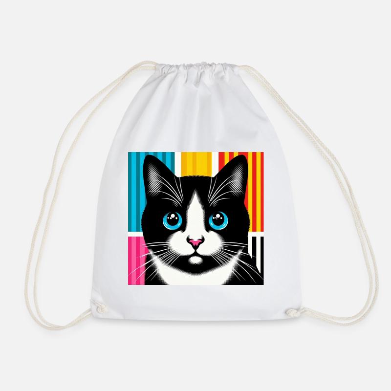 Katze - Turnbeutel - Weiß