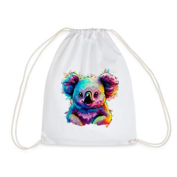 Koala - Drawstring Bag - white - Front